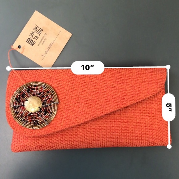 NWT AMANI YA JUU Jute Clutch Handbag - Picture 4 of 7